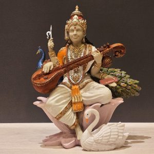 Saraswati: Eternal Knowledge - Hand-Painted